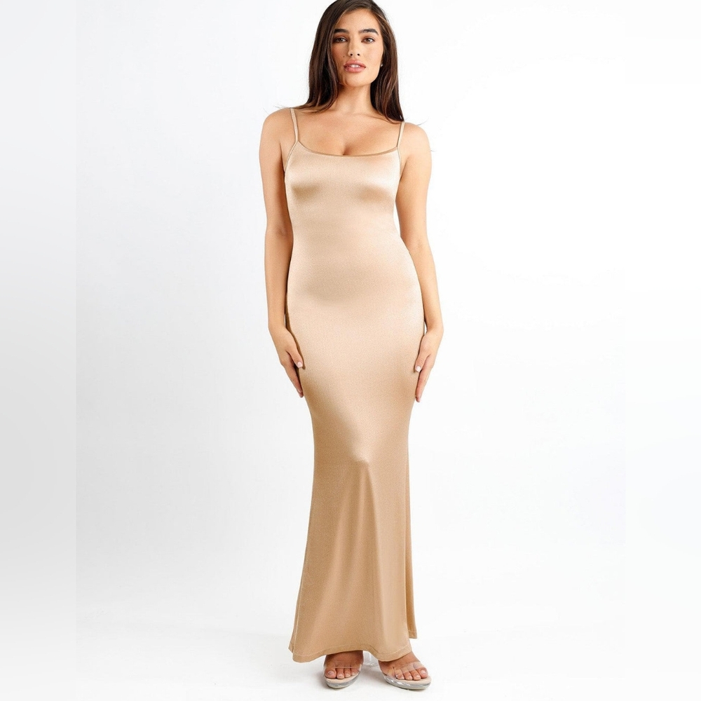 Shapewear Shine Slimming Tummy Control Maxi Slip Dress
